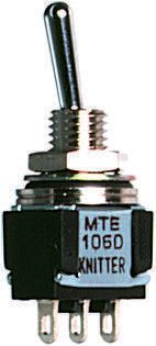 KNITTER-SWITCH Toggle Switch, Panel Mount, On-Off-On, SPDT, Solder Terminal, 30 V dc, 250 V ac