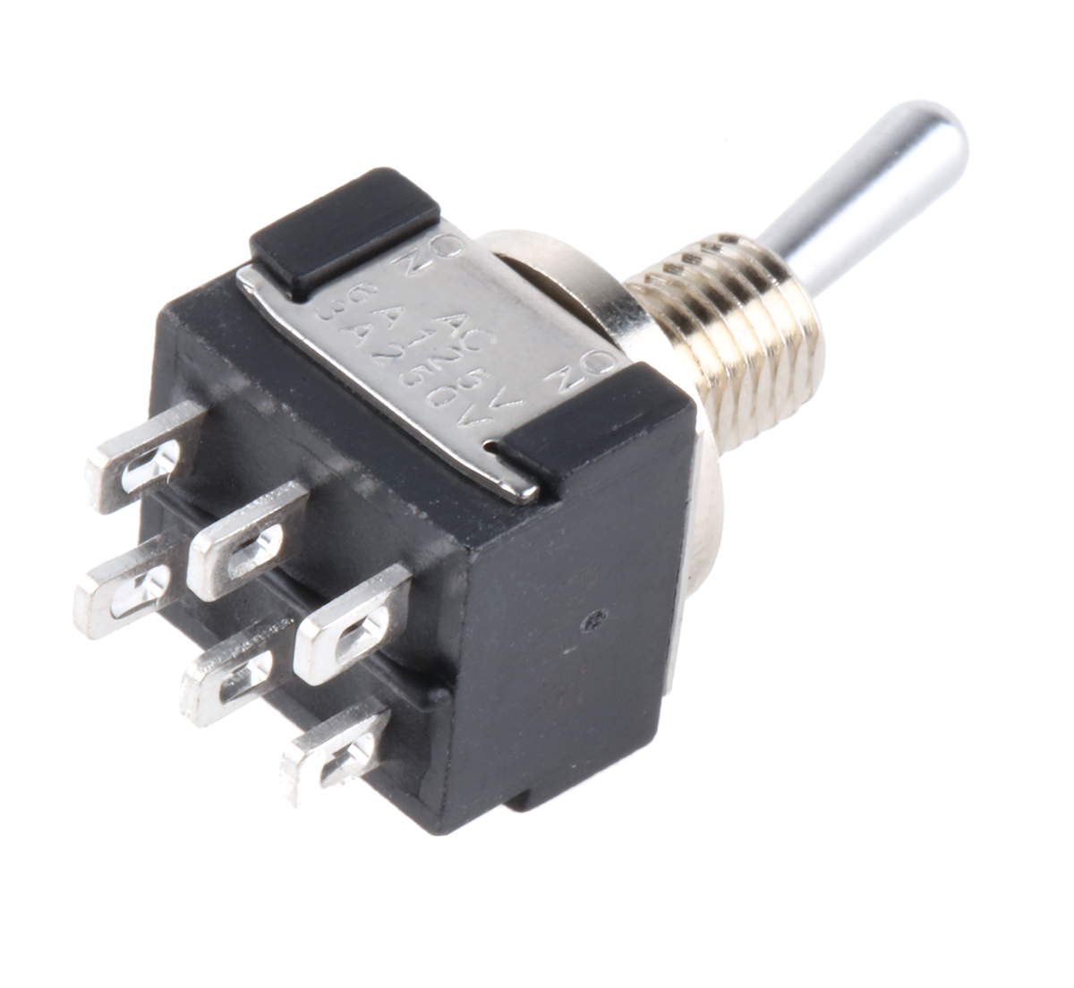 mte-206-n KNITTER-SWITCH Toggle Switch, Panel Mount, On-On, DPDT, Solder Terminal, 30 V dc, 250 V ac