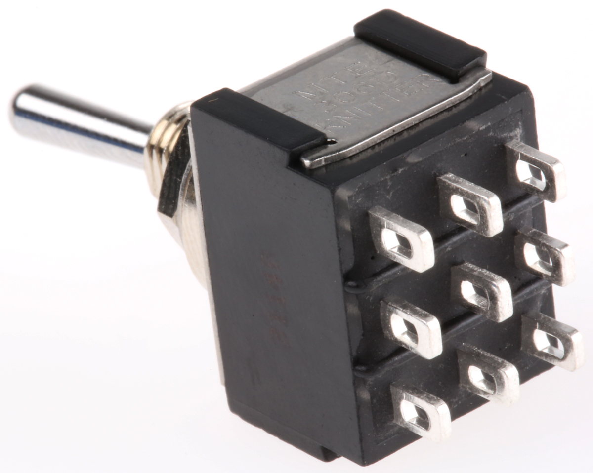 mte-306-d KNITTER-SWITCH Toggle Switch, Panel Mount, On-On, 3PDT, Solder Terminal, 30 V dc, 250 V ac