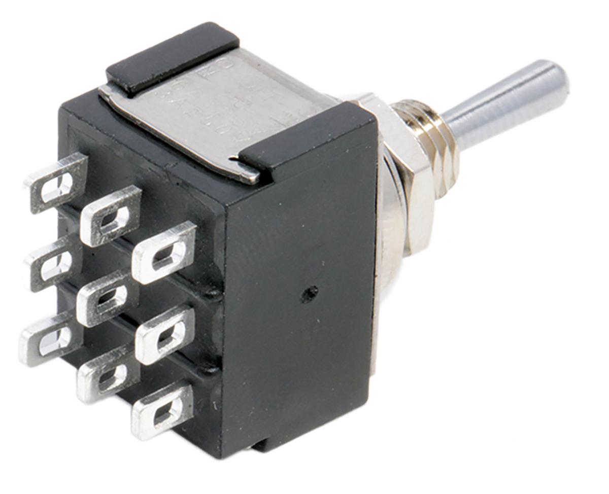 mte-306-e KNITTER-SWITCH Toggle Switch, Panel Mount, On-Off-On, 3PDT, Solder Terminal, 30 V dc, 250 V ac