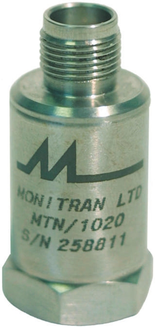 Monitran Vibration Sensor, 8 mA Max, -25 °C → 120 °C