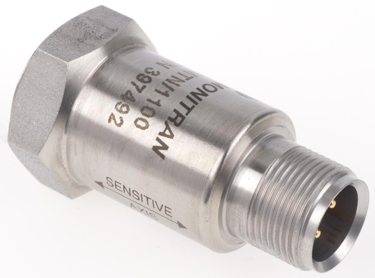 Monitran Vibration Sensor, 8 mA Max, 30 V dc Max, -55 °C → 120 °C