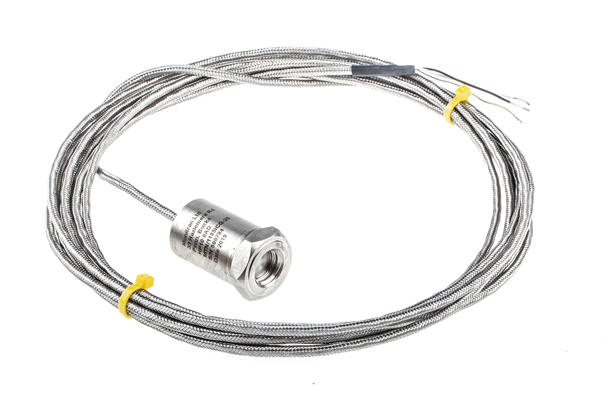Monitran Vibration Sensor, 20 mA Max, 32 V dc Max, -25 °C → 90 °C