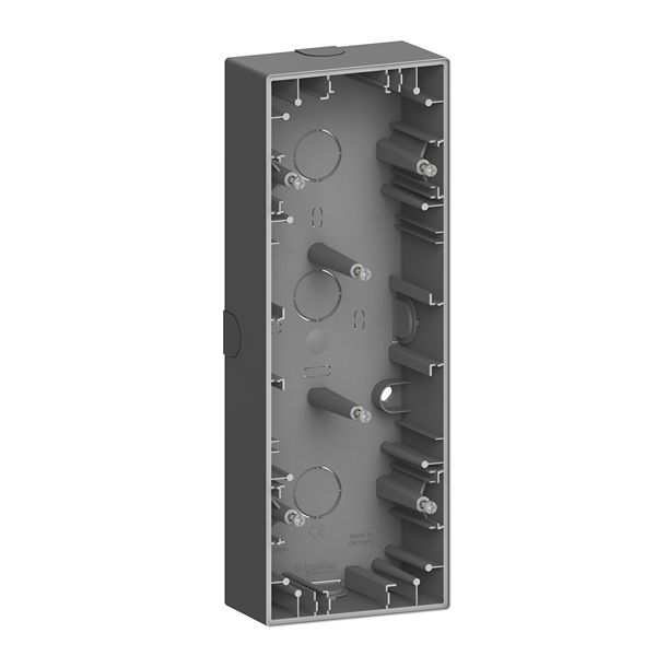 Schneider Electric Merten Grey ABS Back Box Mounting Frame, Surface Mount, 3 Gangs