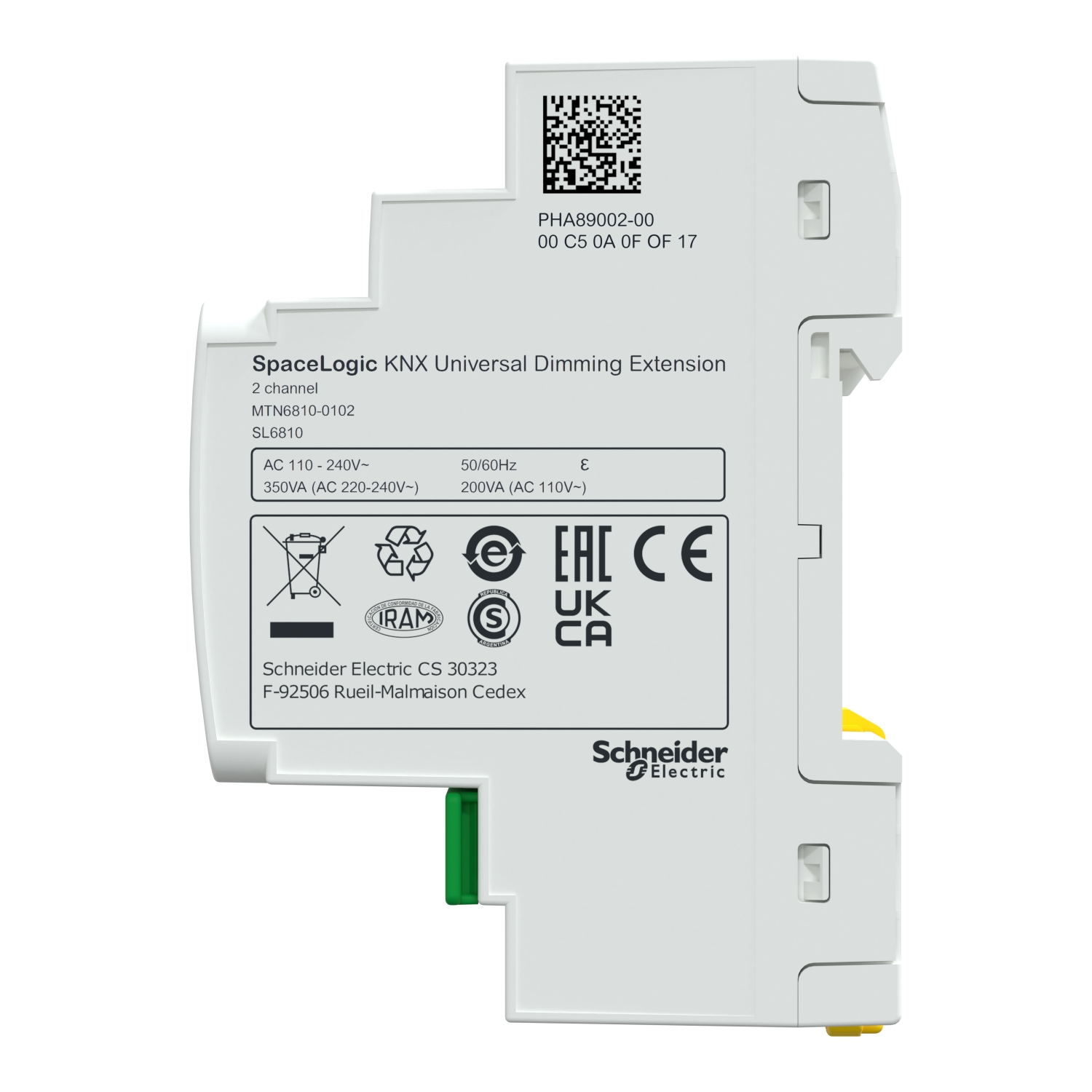 mtn6810-0102 Schneider Electric KNX 350 W Dimming Controller Dimming Controller, DIN Rail Mount, 230V