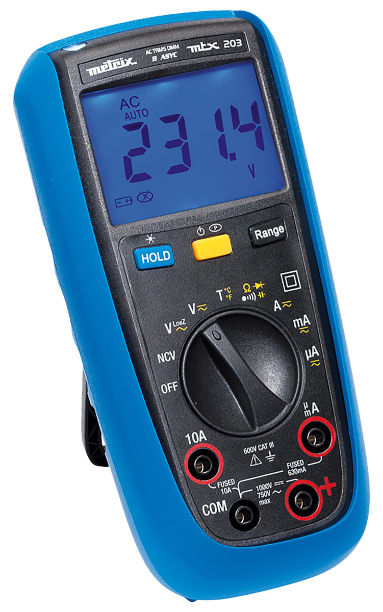 mtx203-z Metrix Handheld Digital Multimeter True RMS, 750 V ac