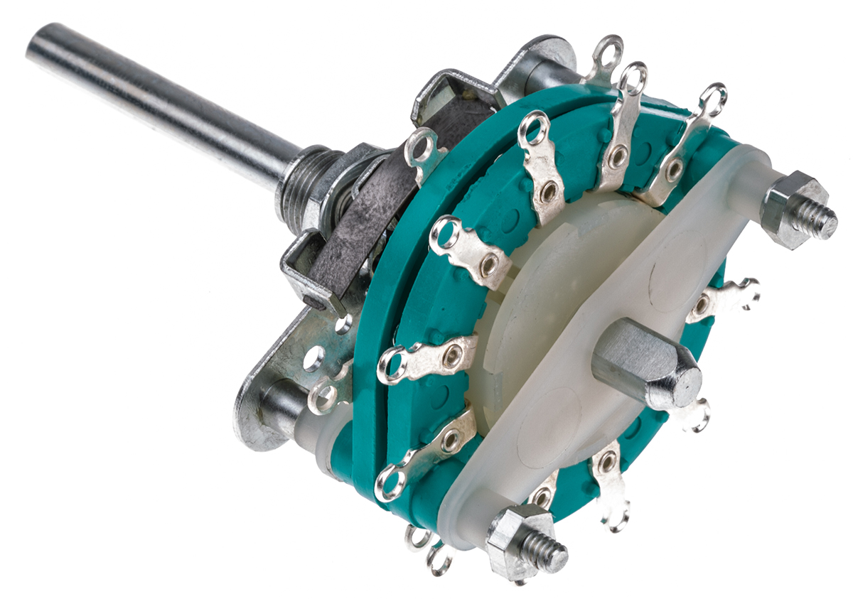 NSF MSD, 6 Position DP6T Rotary Switch, 6A, Solder