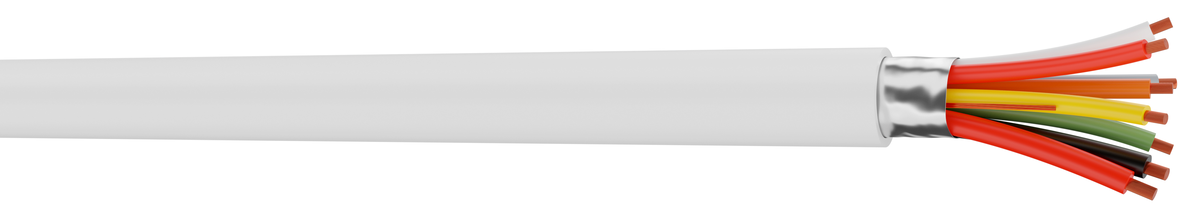 Adaltra Multi275 Control Cable, 10 Cores, 0.22mm², 0.75 mm², Screened, 100 m, Multicolour Polyvinyl Chloride Sheath