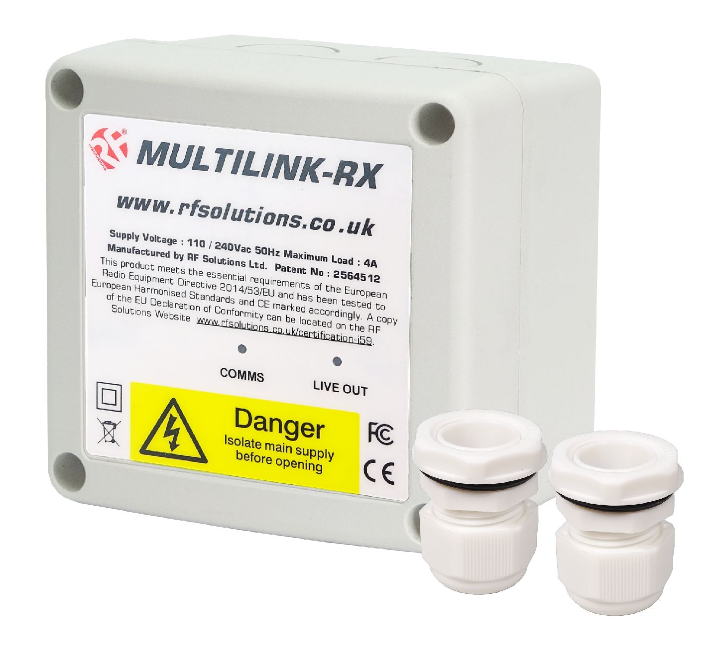 RF Solutions MULTILINK-8R1 Receiver,869.5 MHz 3 Km
