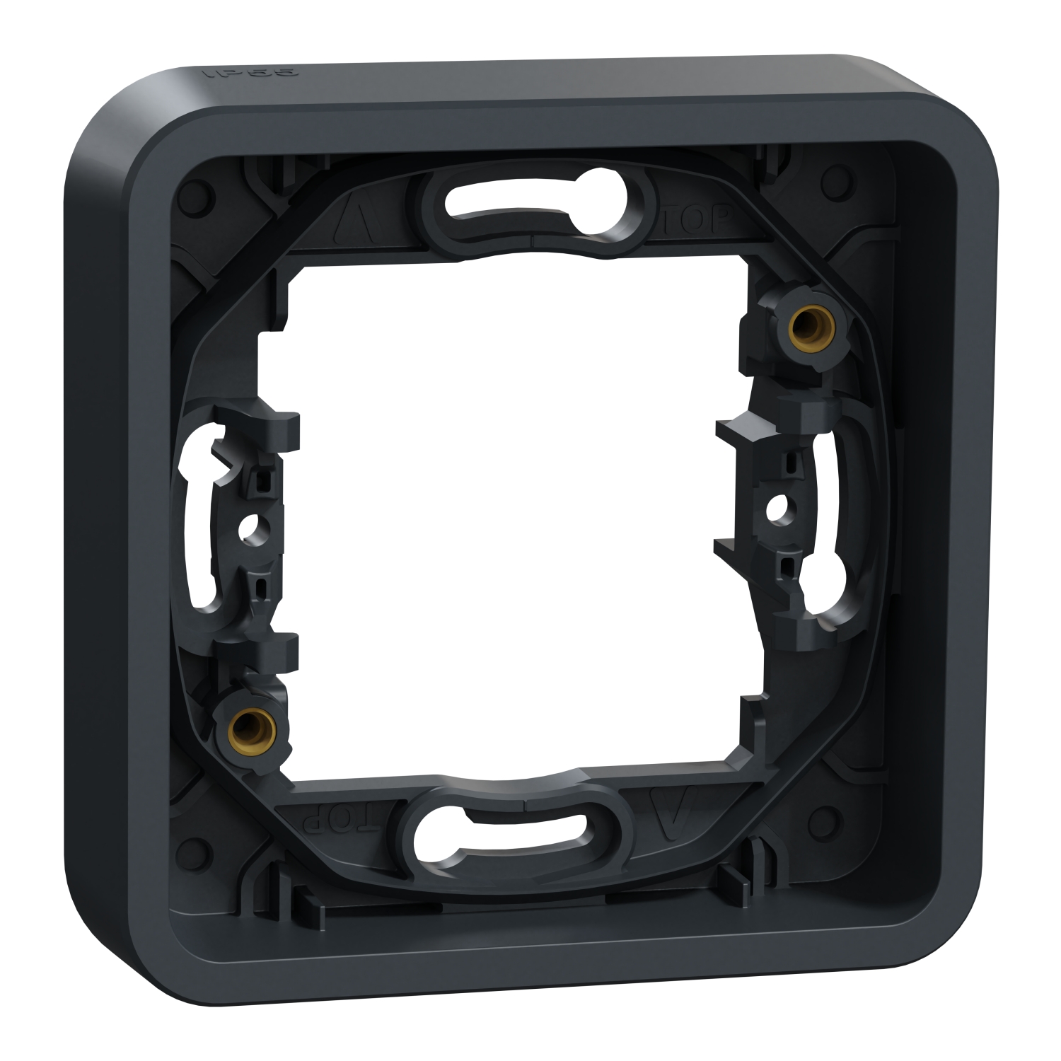 Schneider Electric Mureva Styl Grey Polycarbonate Back Box Mounting Frame, IP55, Flush Mount, 1 Gangs 28 mm 84mm 19 mm