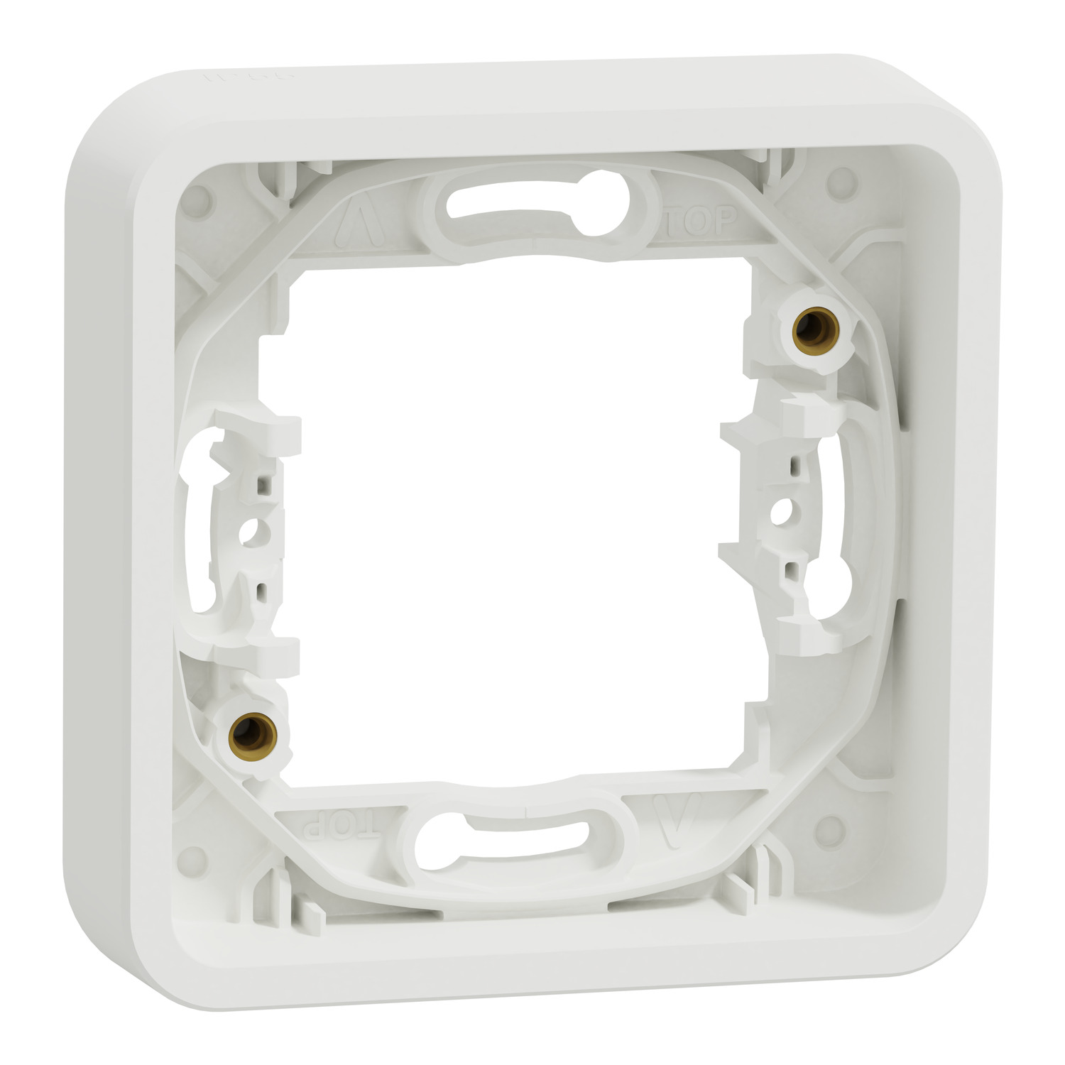 Schneider Electric Mureva Styl White Polycarbonate Back Box Mounting Frame, NF, IP55, Flush Mount, 1 Gangs 28 mm 84mm 28