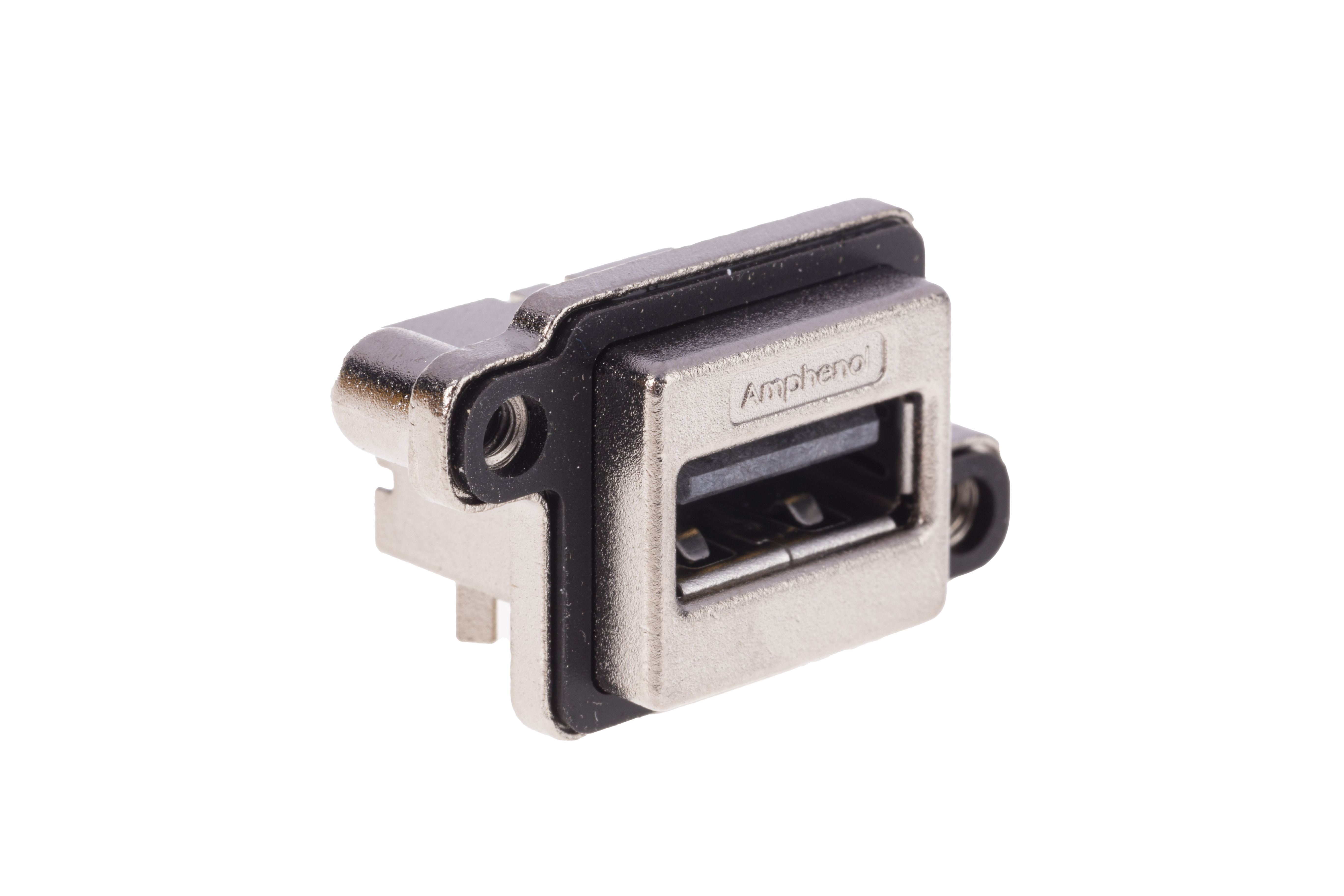 Amphenol Communications Solutions Right Angle, Through Hole Female- 1 Port Type USB Type A IP67 USB Connector USB 2.0