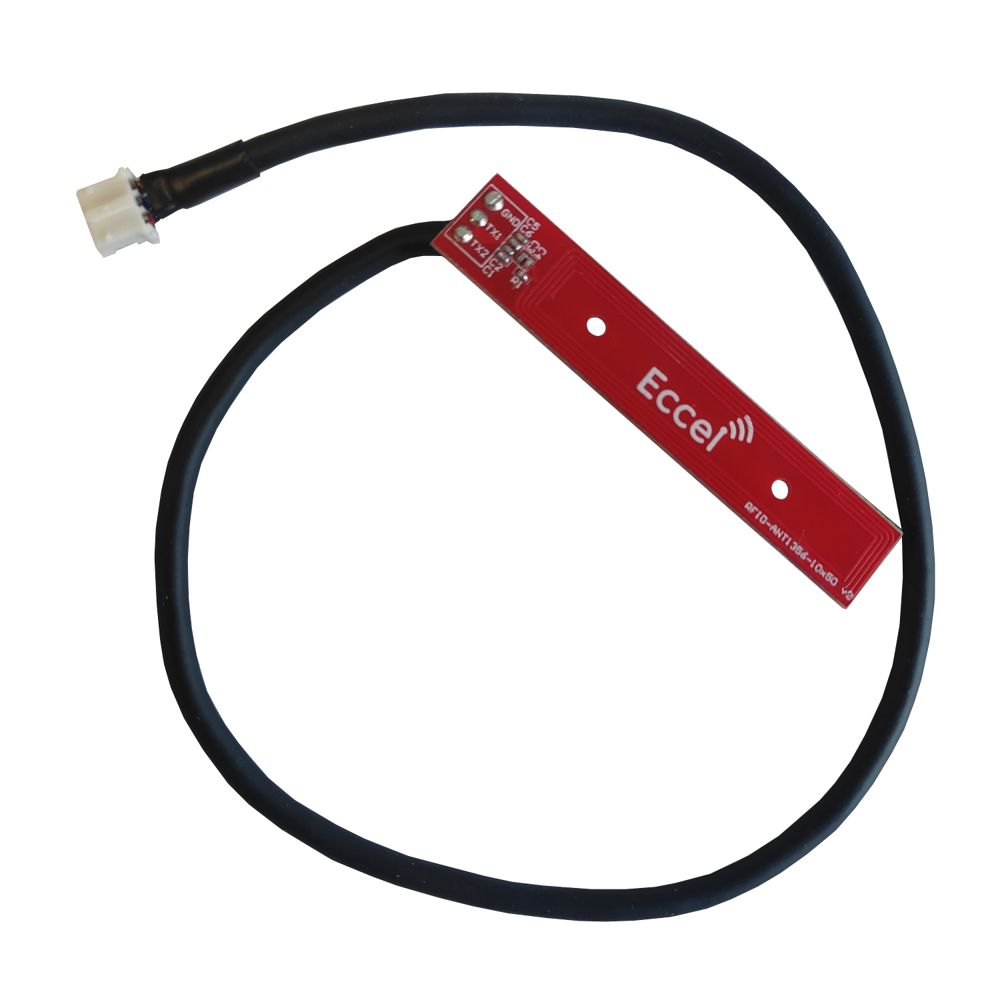 Eccel Technology Ltd Mux ANT 1356-10x50-300 Square RFID Antenna with 3-pin Connector JST PHR-3 Connector, High Frequency