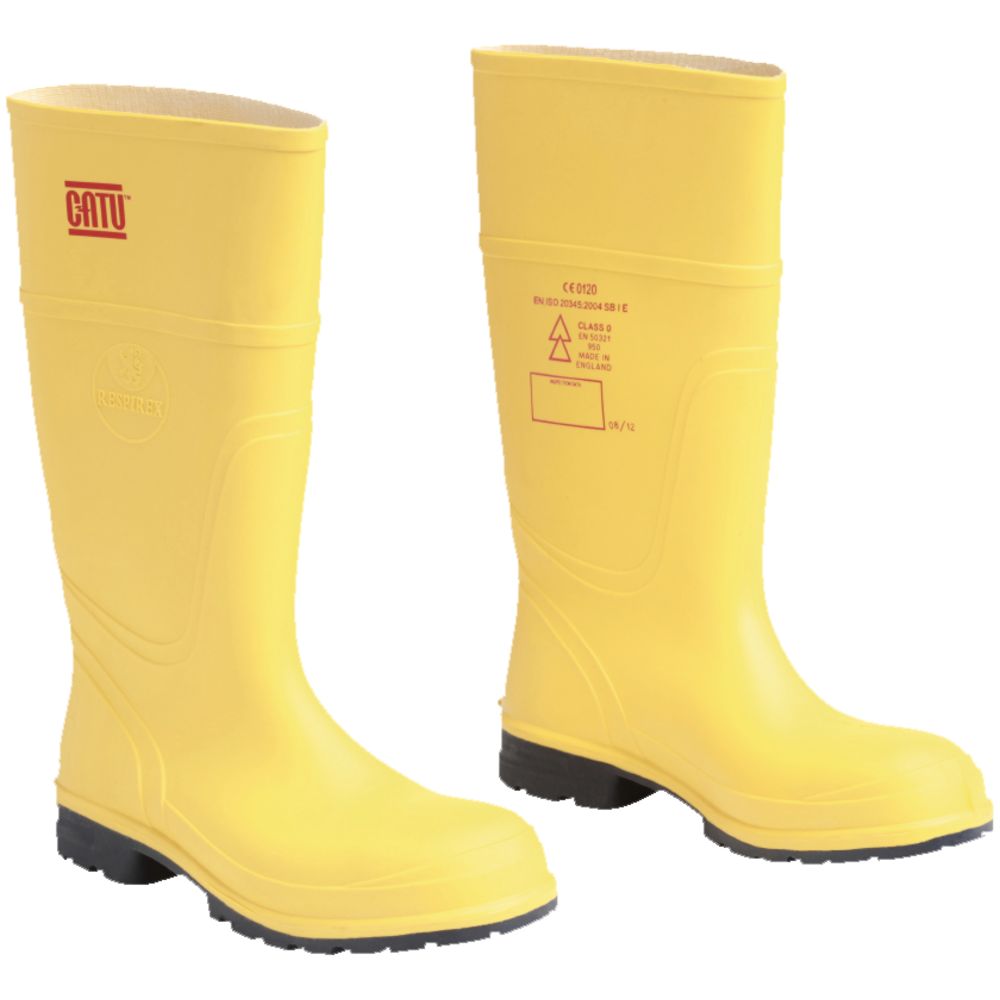 Catu MV-136J Yellow Steel Toe Capped Unisex Safety Boots 11, EU 46 EN ISO 20345 EN50321-1:2018, ASTM F2413-05, ASTM