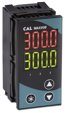 CAL MAXVU Panel Mount PID Temperature Controller 1 Input, 3 Output Relay, SSR 240V ac Temperature Control