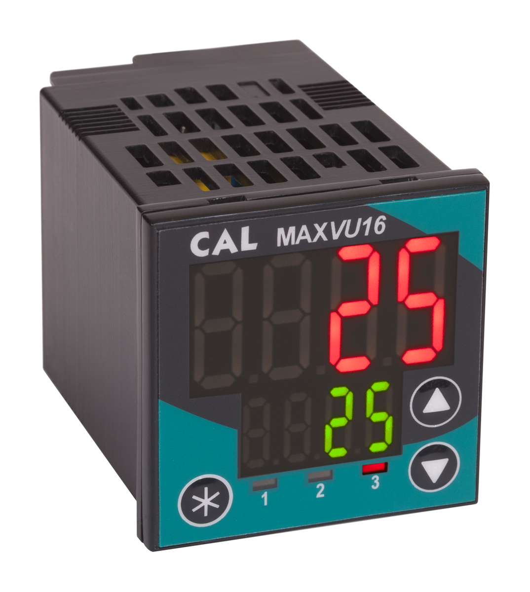 CAL MAXVU16 DIN Rail PID Temperature Controller 1 Input, 2 Output Relay, SSR 24V ac Temperature Control