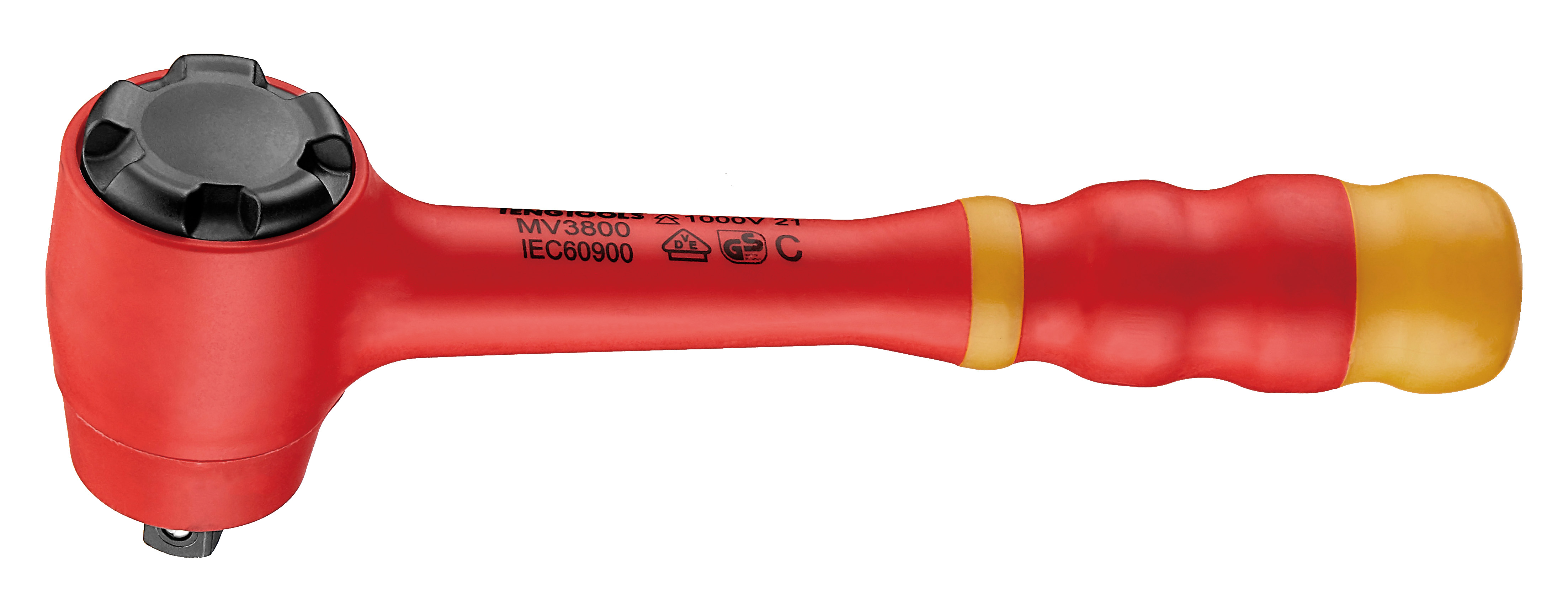 Teng Tools MV3800 3/8 in Ratchet with Insulated Handle, 200mm Overall VDE/1000V Approved