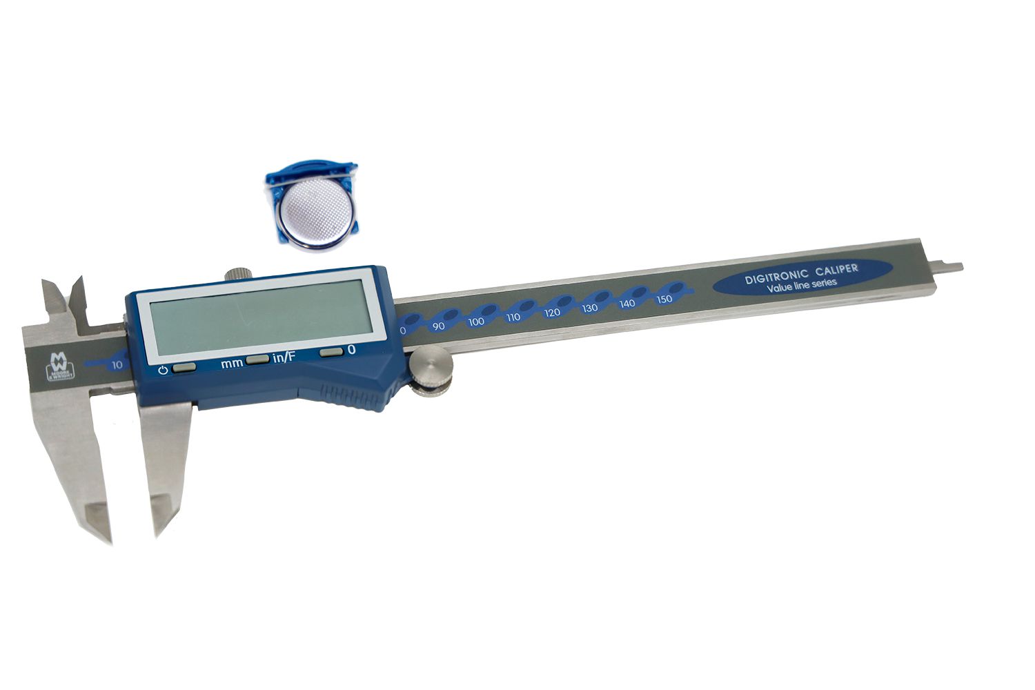 mw110-15dfc Moore & Wright Caliper 150 mm 0.01 Resolution Digital, Metric, Imperial UKAS