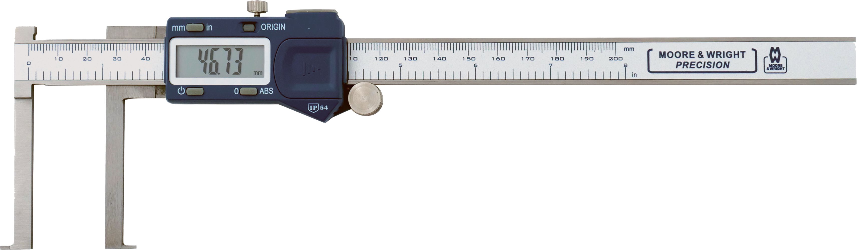 Moore & Wright Caliper 300 mm 0.01 mm Resolution Inside Groove, Imperial, Metric