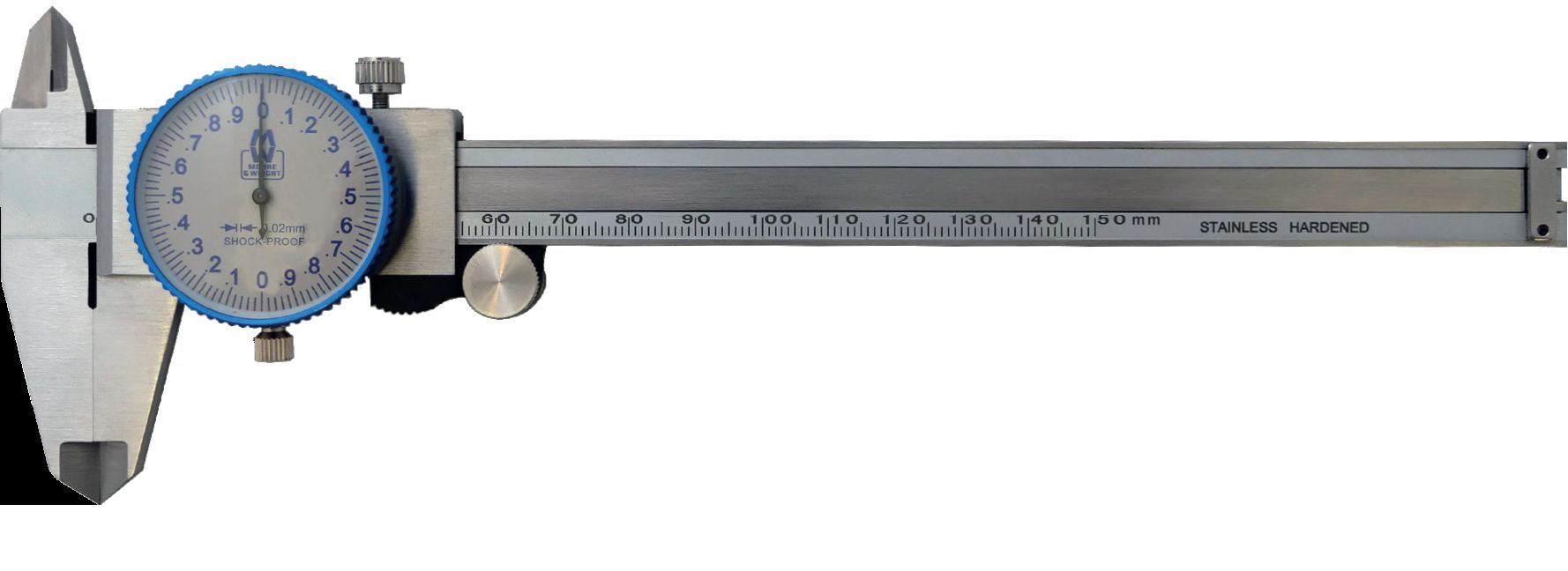 Moore & Wright Caliper 200 mm 0.02 mm Resolution MW146 Series Dial, Metric, UKAS