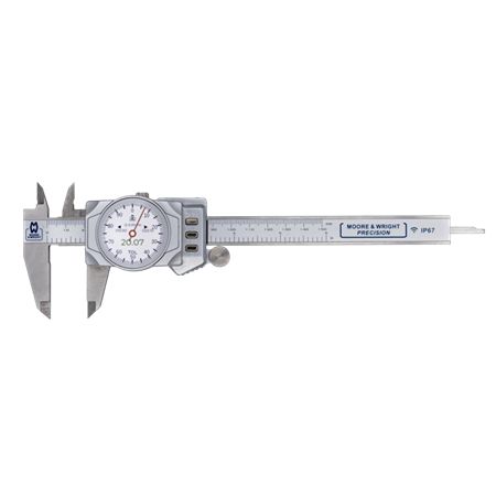 Moore & Wright Caliper 150 mm 0.01 Resolution Dial, Metric, Imperial
