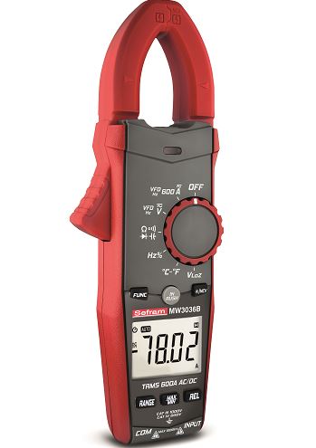 mw3036b Sefram MW3036B Clamp Meter, 600 A 600 A 1000 V dc 1000 V ac Tensilica LX6 Non-Contact Voltage Detector