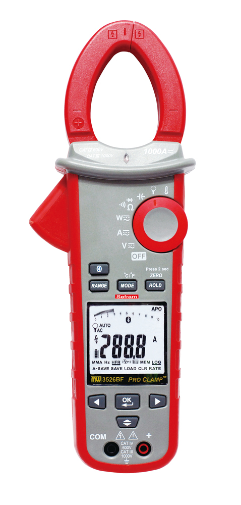 Sefram MW3526BF Clamp Meter, 600 A dc 600 A ac 1000 V dc 1000 V ac Static Non-Contact Voltage Detector RSCAL