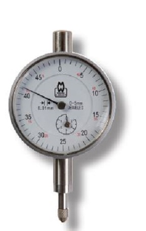 Moore & Wright MW400-04 Dial Indicator 5 mm Max. Measurement, 0.01 mm Resolution, ± 0.014 mm Accuracy, UKAS