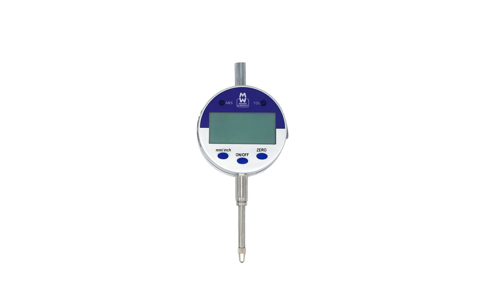 Moore & Wright MW405-04DB Imperial & Metric Plunger Digital Indicator 12.7 mm Max. Measurement, 0.01 mm Resolution