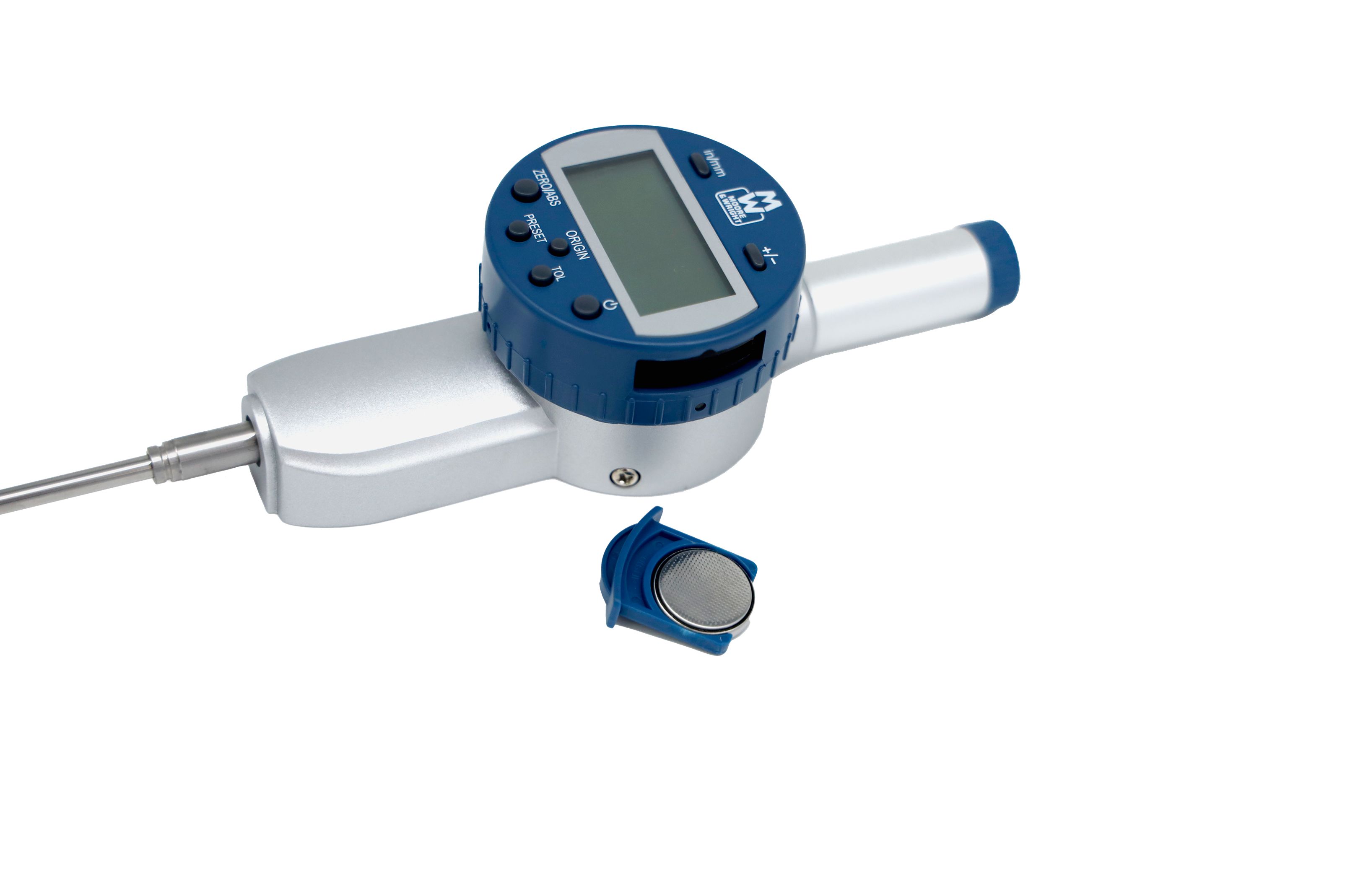mw405-06db Moore & Wright MW405-06DB Imperial & Metric Plunger Digital Indicator 25 mm Max. Measurement, 0.01 mm Resolution, 0.03 %