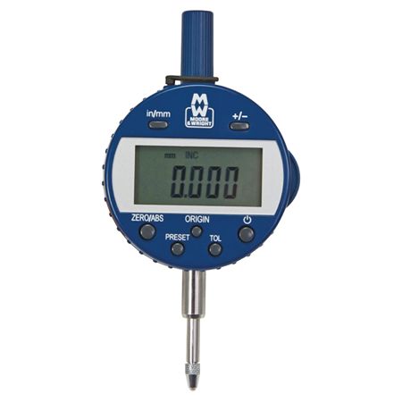 Moore & Wright MW430-01DABS Metric, Imperial Plunger Digital Indicator 12.5 mm Max. Measurement, 0.001 mm Resolution,