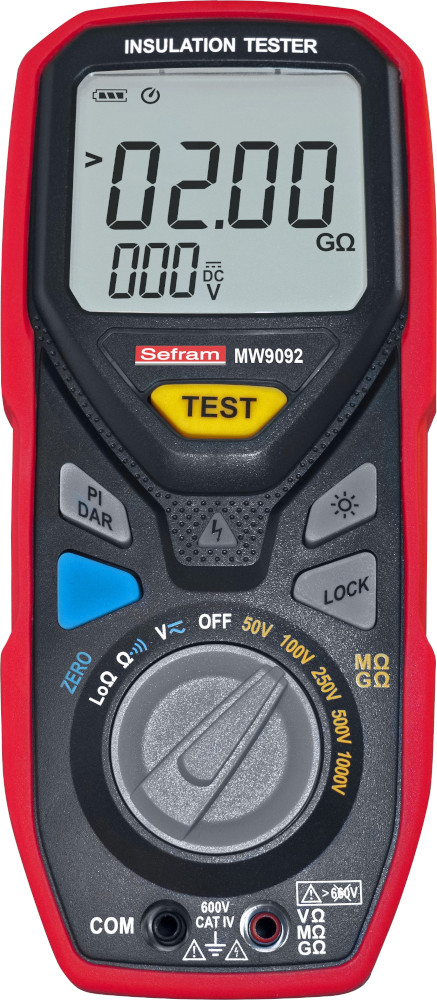 mw9092 Sefram MW9092 Continuity Tester, 50 V Min, 1000 V Max, 20 GΩ CAT IV