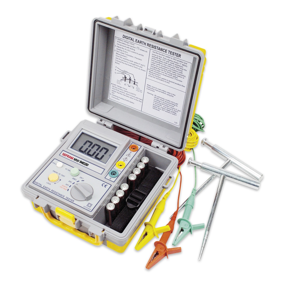 Sefram MW9452D Earth & Ground Resistance Tester, 2000 Ω CAT II 300V