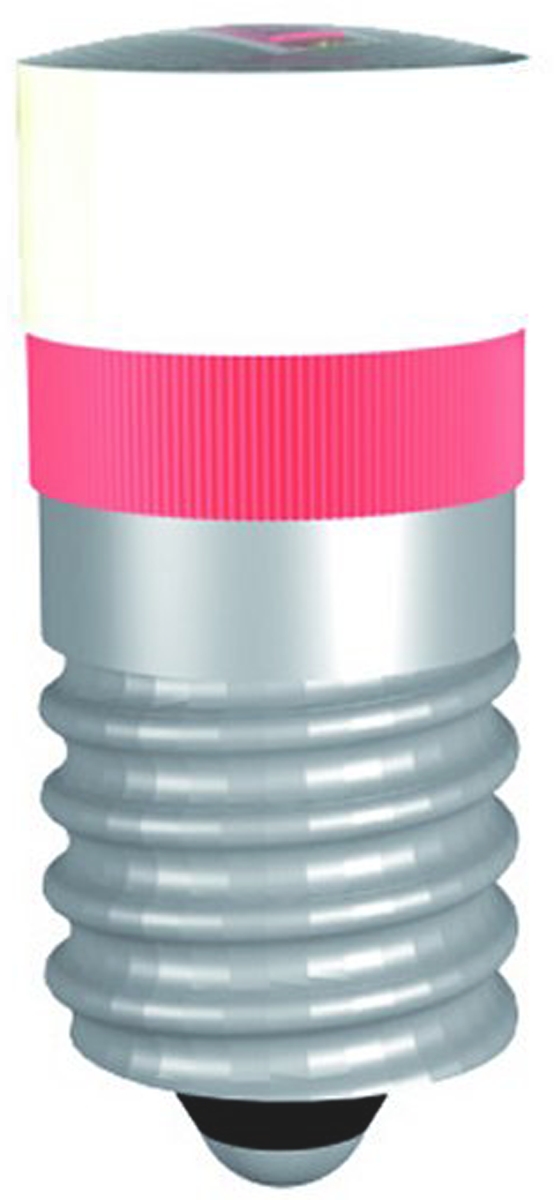 Signal Construct White Indicator Lamp Single Chip, 24V ac/dc, E10 Base, 9.7 mm Diameter, 1250mcd