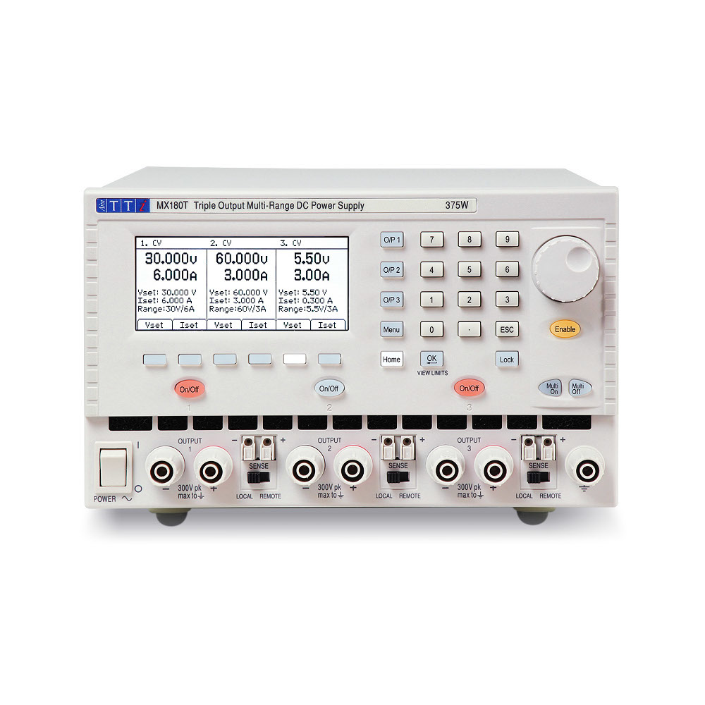 Aim-TTi Digital Bench Power Supply, 3-Output 15 V to  120V, 378 W, 20 A Max, RSCAL