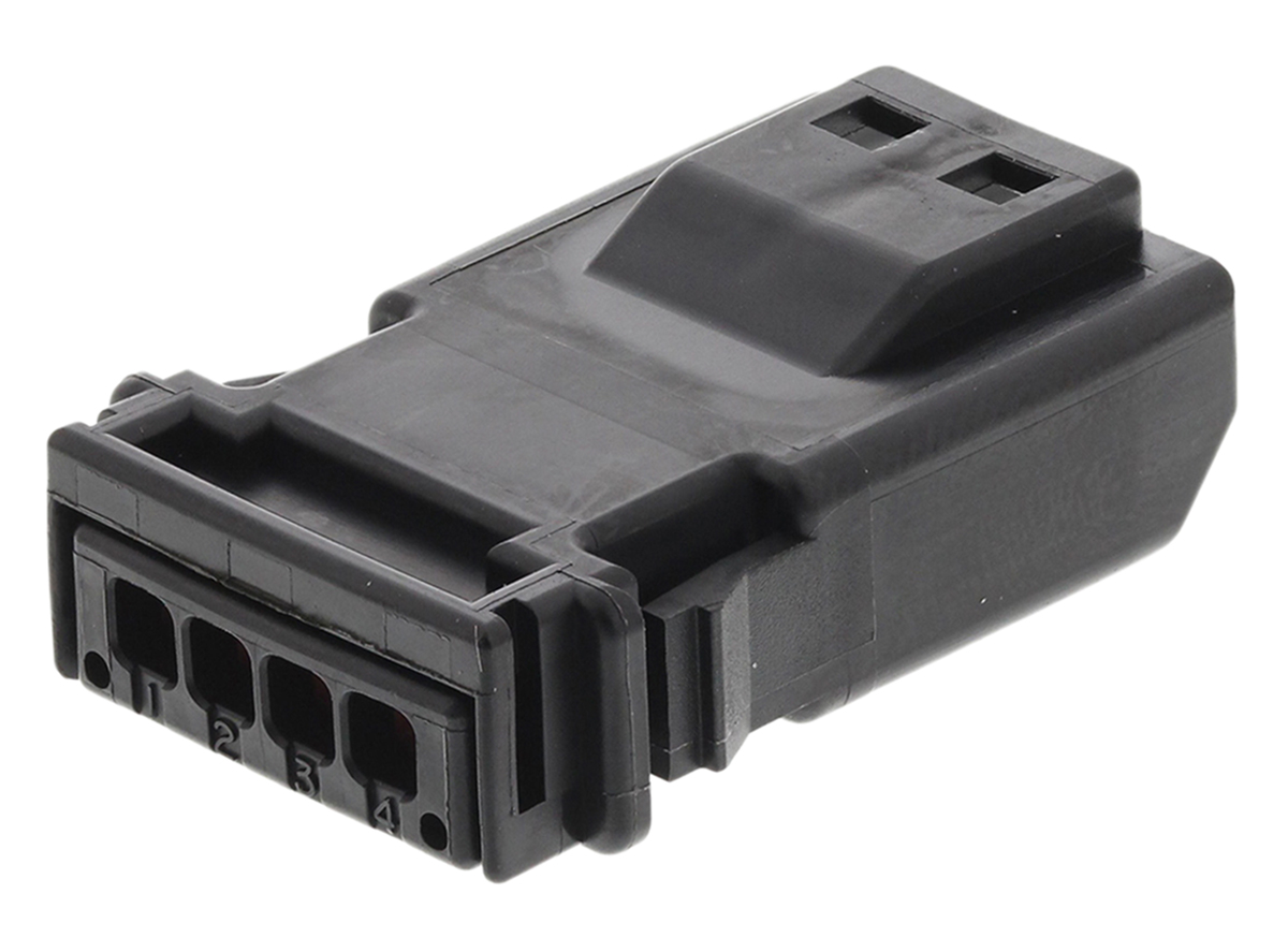 JAE, MX19 Automotive Connector Male Black Cable 4 Way Crimp Termination MX19004P51