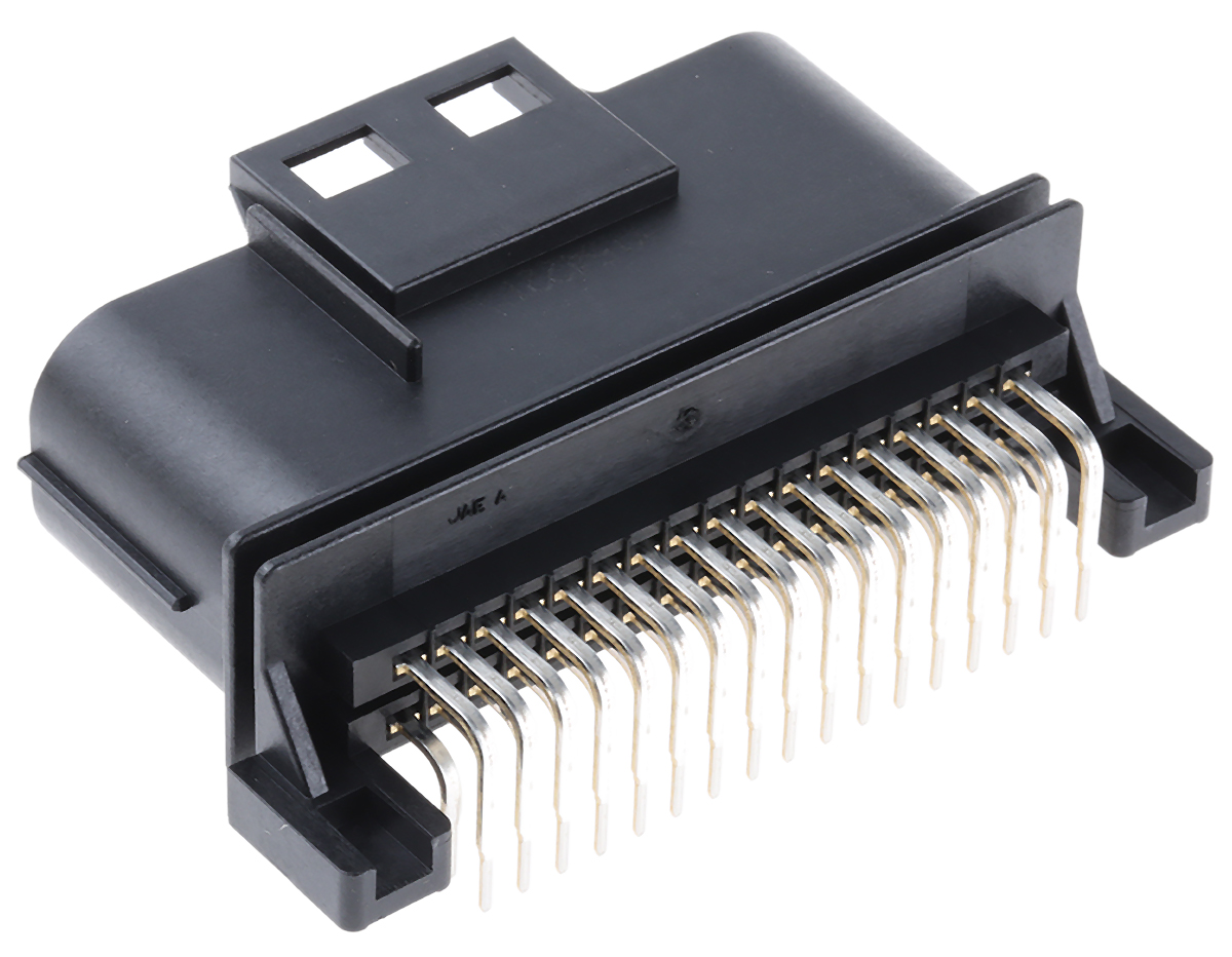 JAE Automotive Connector Male Black Through Hole 34 Way Solder Termination MX23A34NF1