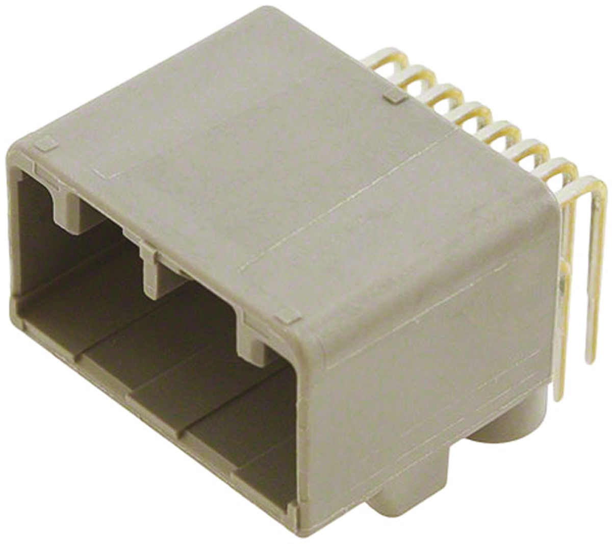 JAE MX34 Series Right Angle Through Hole PCB Header, 12 Contact(s), 2.2 mm Pitch, 2 Row, Shrouded