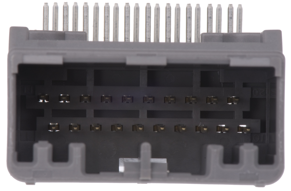 mx34020nf1 JAE MX34 Series Right Angle Through Hole PCB Header, 20 Contact(s), 2.2 mm Pitch, 2 Row, Shrouded