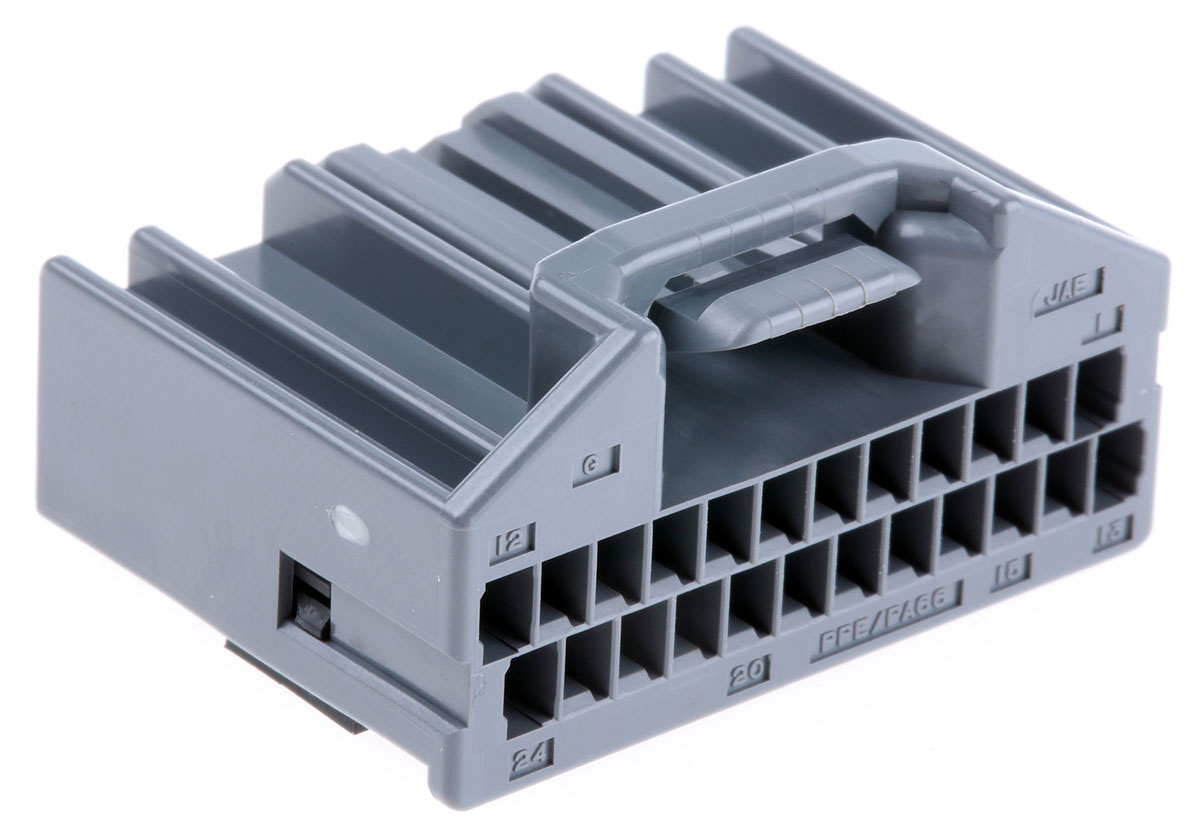 JAE, MX34 Automotive Connector Female Grey Cable 24 Way Crimp Termination MX34024SF1