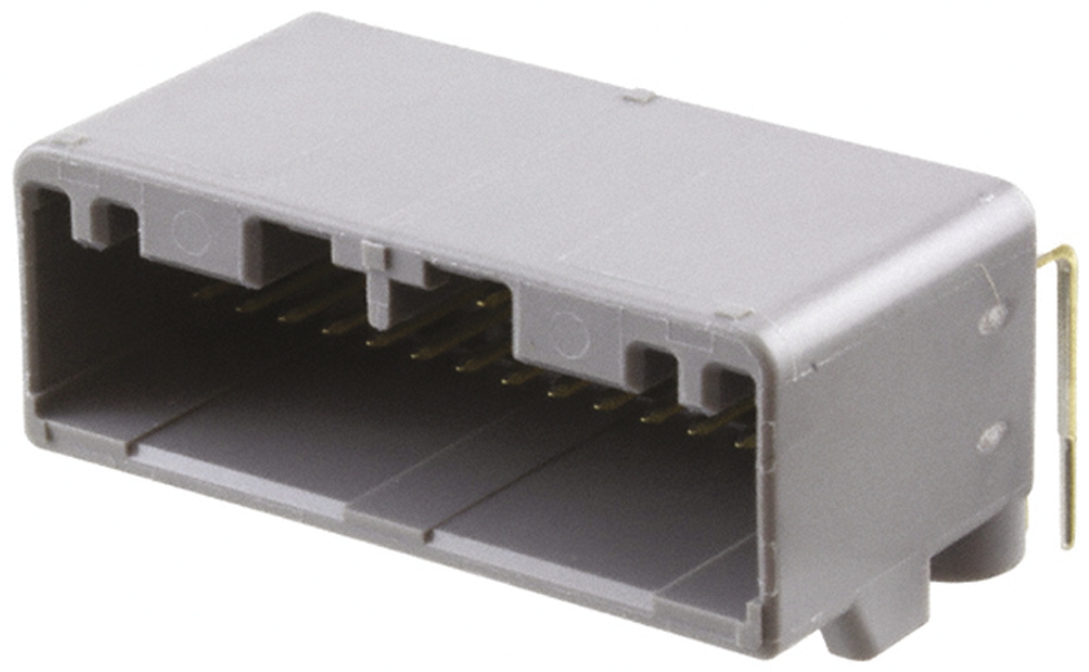 JAE MX34 Series Right Angle Through Hole PCB Header, 28 Contact(s), 2.2 mm Pitch, 2 Row, Shrouded