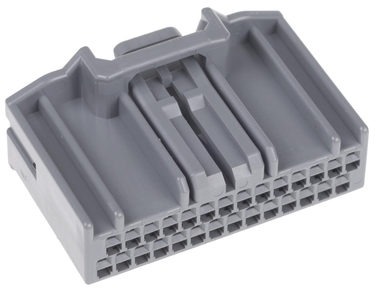 JAE, MX34 Automotive Connector Female Grey Cable 28 Way Crimp Termination MX34028SF1