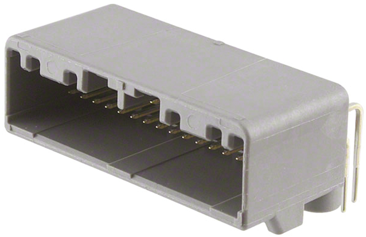 JAE MX34 Series Right Angle Through Hole PCB Header, 32 Contact(s), 2.2 mm Pitch, 2 Row, Shrouded