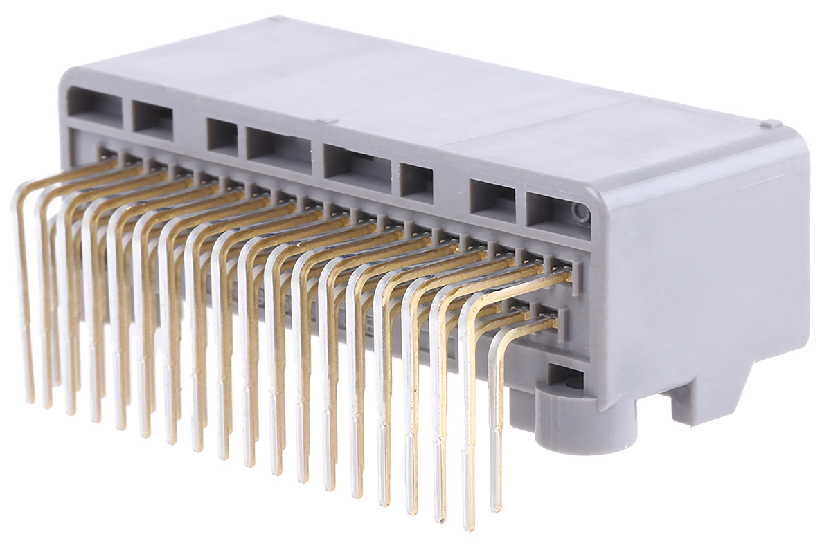 JAE MX34 Series Right Angle Through Hole PCB Header, 36 Contact(s), 2.2 mm Pitch, 2 Row, Shrouded