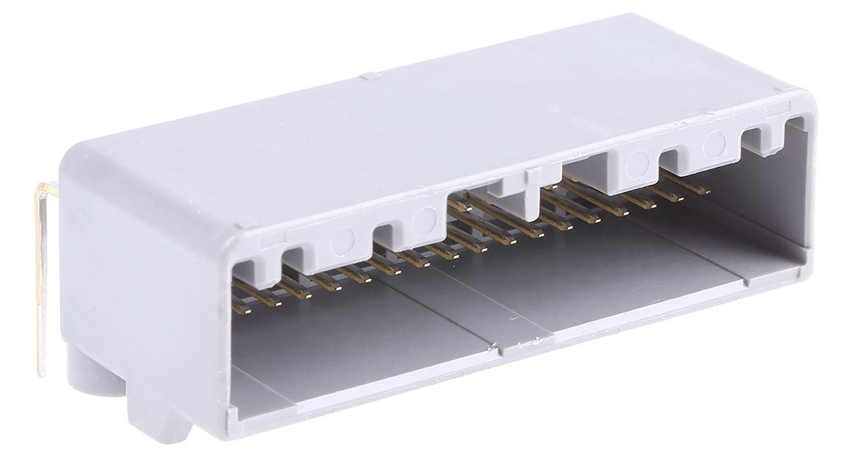 mx34036nf2 JAE MX34 Series Right Angle Through Hole PCB Header, 36 Contact(s), 2.2 mm Pitch, 2 Row, Shrouded