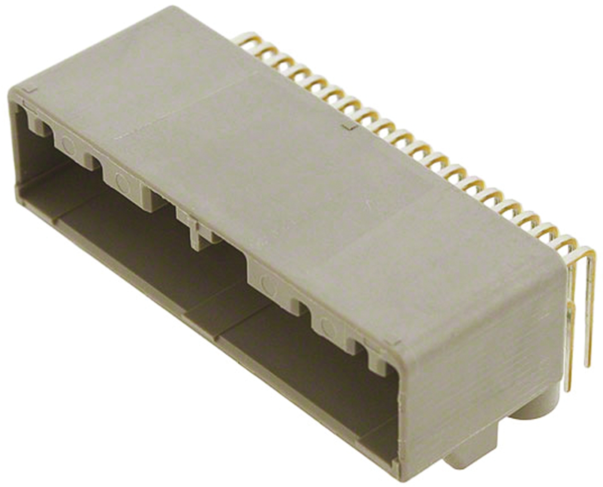 JAE MX34 Series Right Angle Through Hole PCB Header, 40 Contact(s), 2.2 mm Pitch, 2 Row, Shrouded