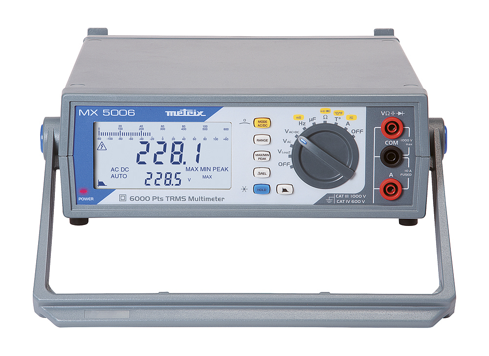 Metrix MX 5006 Bench Digital Multimeter True RMS, 20 A ac, 20 A dc, 1 kV ac - UKAS Calibrated
