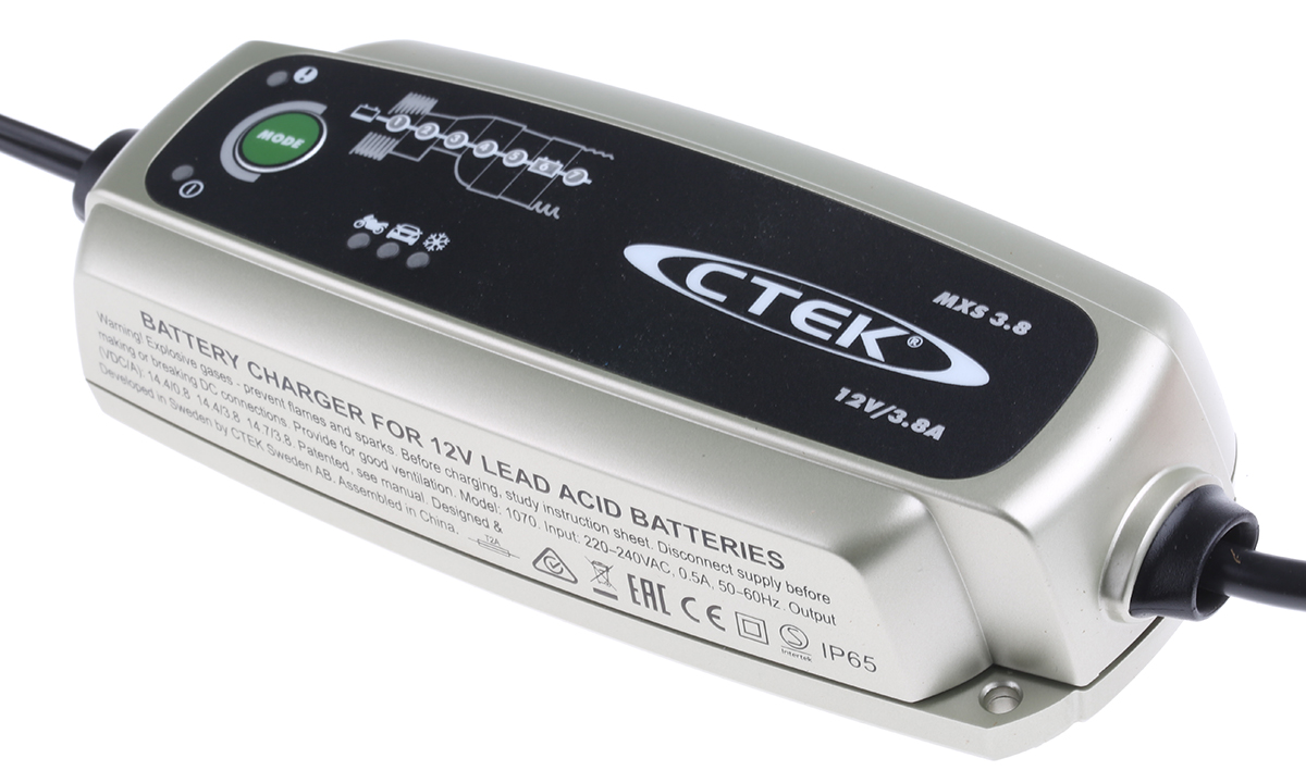CTEK MXS 3.8 MXS 3.8 Battery Charger For 12V, Lead Acid 3.8 A, 1.2 to 85 Ah with EU plug Automotive