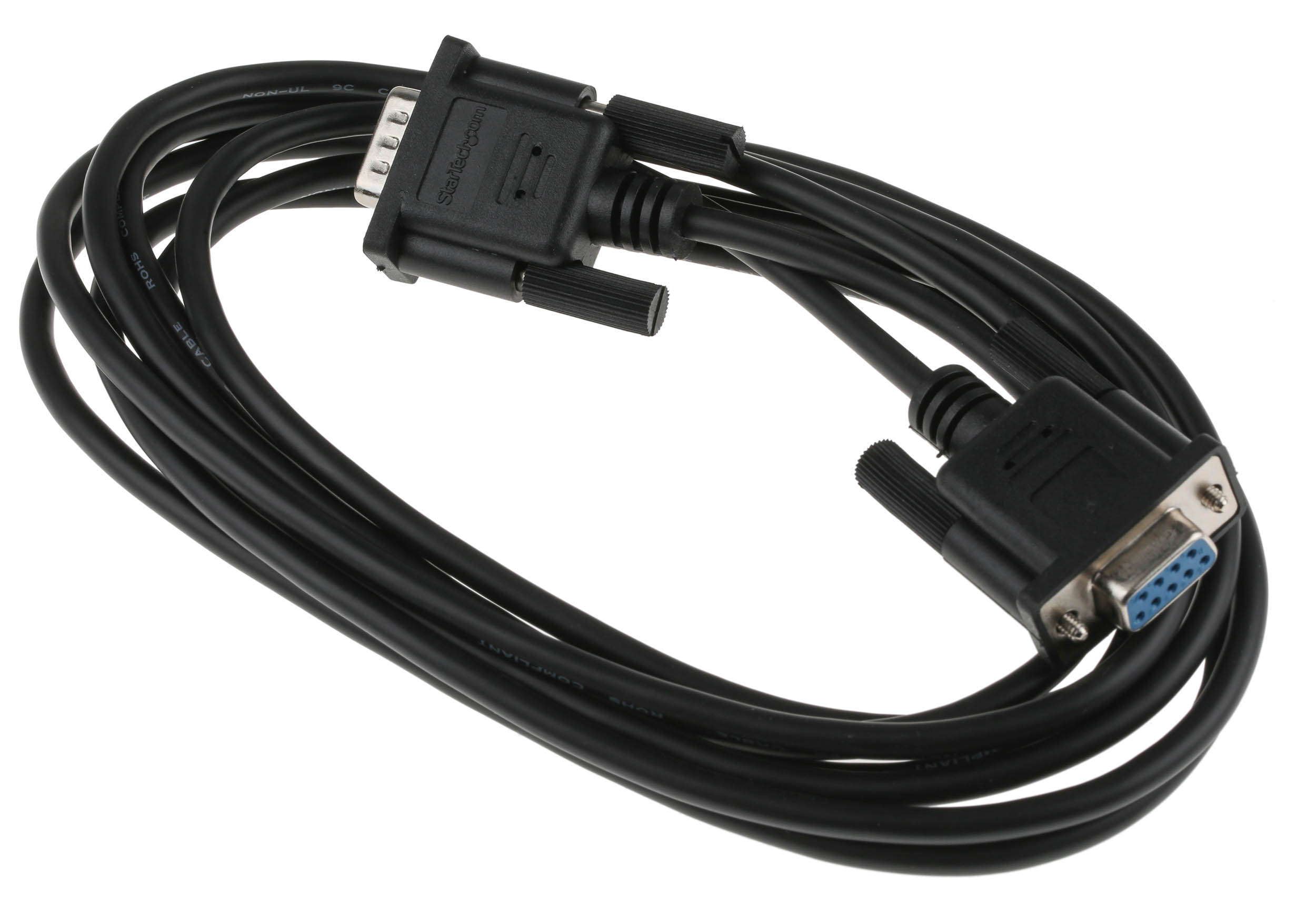 StarTech.com Male D-Sub 9-Pin to Female DB9 Serial Cable, 3 m Polyvinyl Chloride, MXT Series