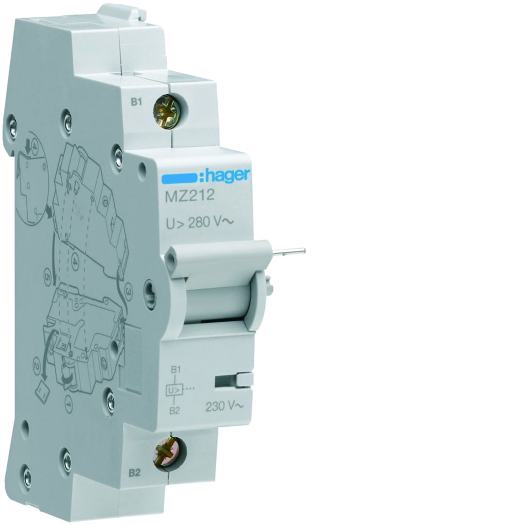Hager 230V ac Circuit Trip for use with MCBs, RCBOs, RCCBs